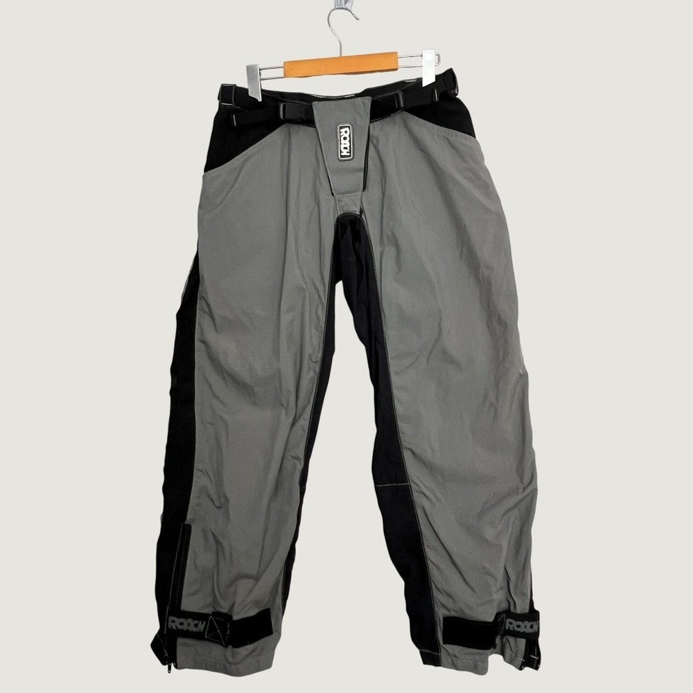 Roach MTB Mountain Bike Pants Gray Black Vintage Y2K Mens Large L - Picture 1 of 13